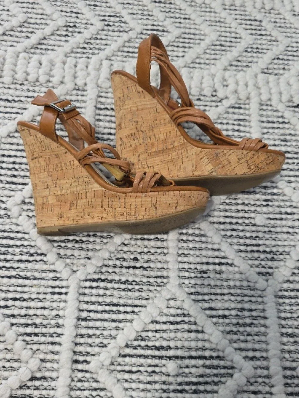 Altar'd State Tan Cork Wedge Sandals